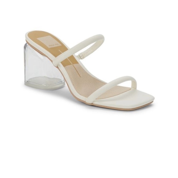 Dolce Vita White Strappy Block Heel - Picture 1 of 5